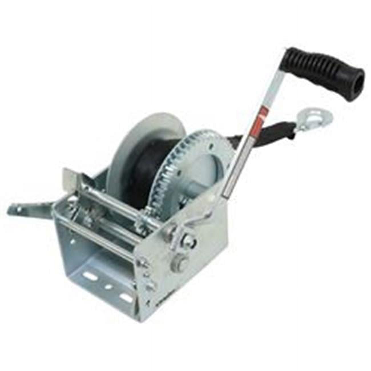 JIF Marine W3200D 3200 lbs Trailer Winch 2-Speed Solid Gear & Winch Strap
