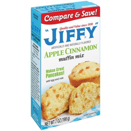 JIFFY Apple Cinnamon Muffin Mix 7.0 OZ Box (Pack of 16)