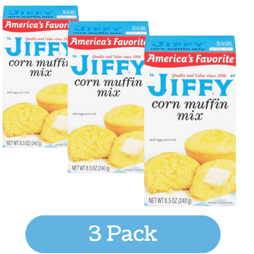 JIFFY" Corn Muffin Mix, 8.5 oz Box (3 Pack)