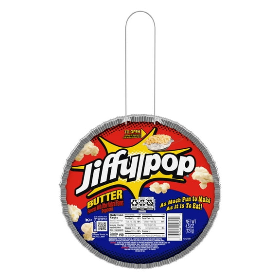 JIFFY POP Butter Flavored Popcorn, Stovetop Popping Pan, 4.5 oz.
