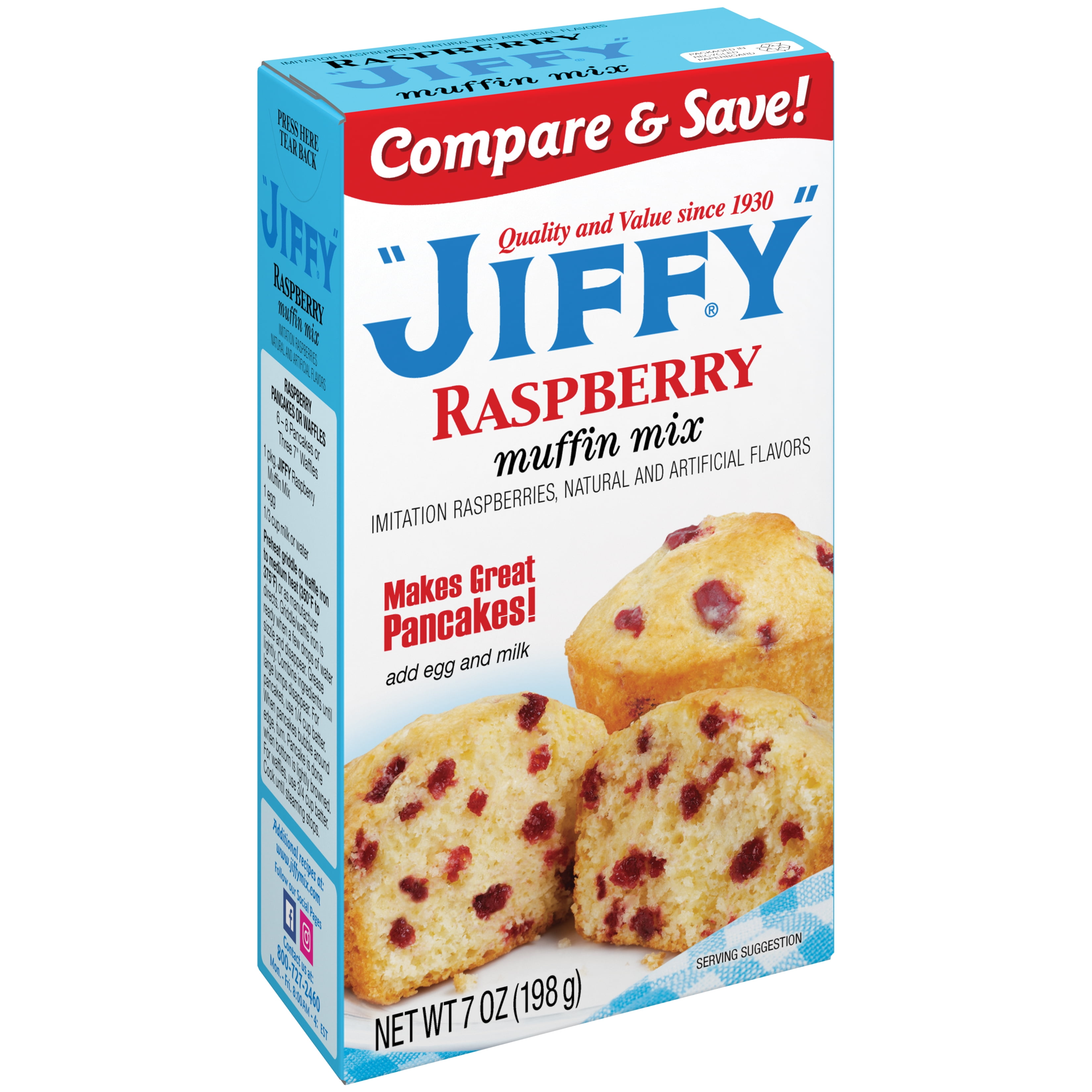 køkken bestøver Urter JIFFY Raspberry Muffin Mix 7 OZ Box - Walmart.com