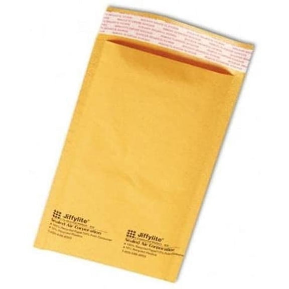 JIFFYLITE - Kraft Self-Seal Bubble Mailers, Size 000, 4" x 8" - PACK OF 10 MAILERS