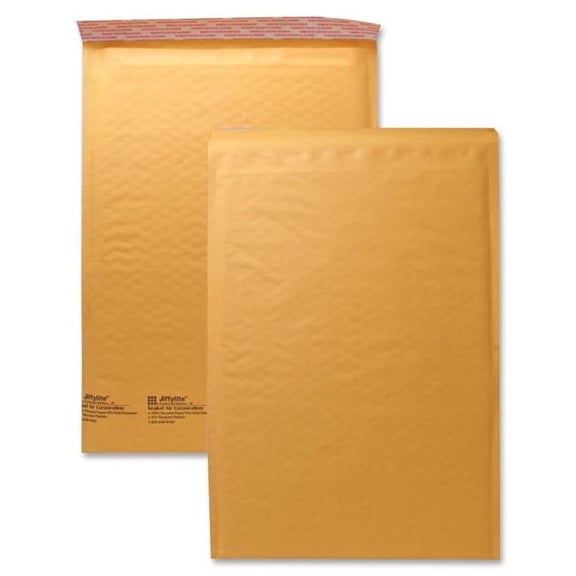 JIFFYLITE - Kraft Self-Seal Bubble Mailers, Size 5, 10-1/2" x 16" - PACK OF 10 MAILERS