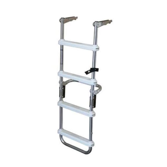 5 Step Gunwale 11" Hook Boat Ladder, Anodized Aluminum - Jif Marine