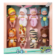 JIFON 8Pcs Reborn Baby Dolls 4.3" Mini Realistic Newborn Baby Dolls with Cute Clothes for Girls Boys Birthday Christmas
