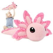 JIFON Axolotl Weigted Plush Toy, Cartoon Axolotl Stuffed Animal, Kawaii Doll Stuffed Toy Gifts for Boys Girls 29.5"