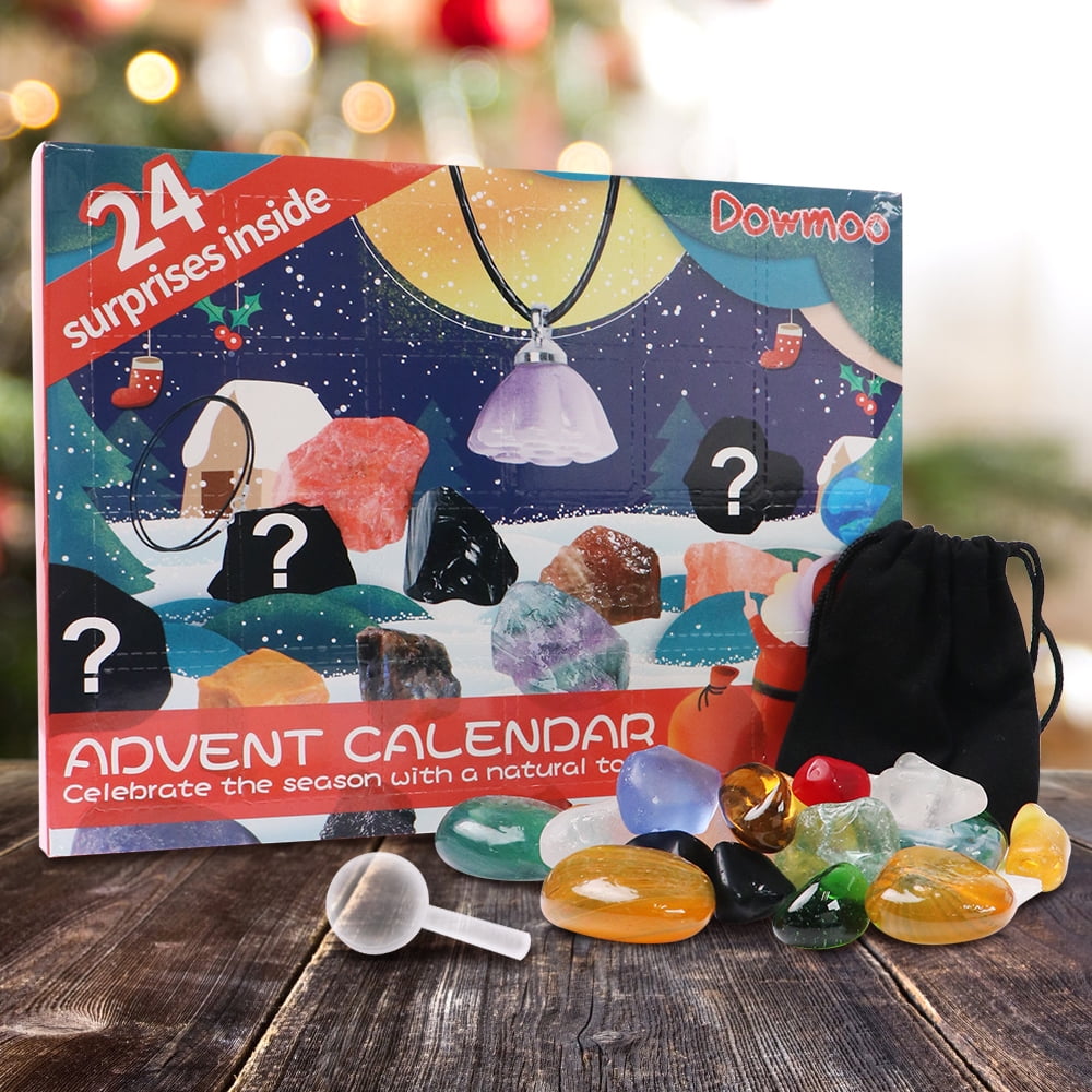 JIFON Gemstone Advent Calendar 2023 for Kids with 24 Gemstones to Open