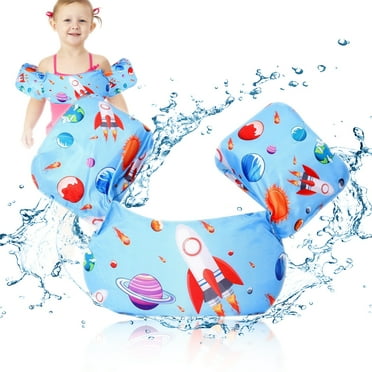 JIFON Puddle Jumper for Kid 30-55 lbs, Cartoon Swim Vest, Adjustable Strap Swimming Jacket Water Wings for Child Learn Swimming Training