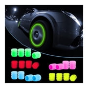 JIFRE 20PCS Luminous Tire Valve Stem Caps, Glow in Dark, Universal Car Bicycle 5 Colors
