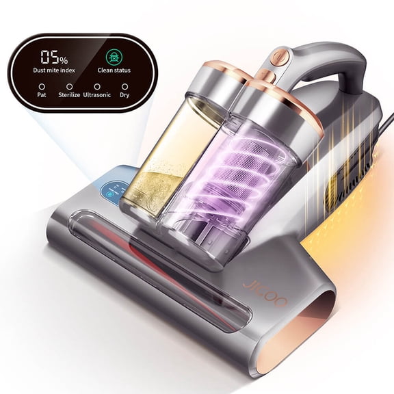 JIGOO S300 Pro Corded Handheld Vacuum Cleaner, uv sanitizing & Ultrasonic Dust Sensor,for dust mites Powerful Suction for Pet Hair, Dust Mites & Upholstery, Lightweight Design, Gray