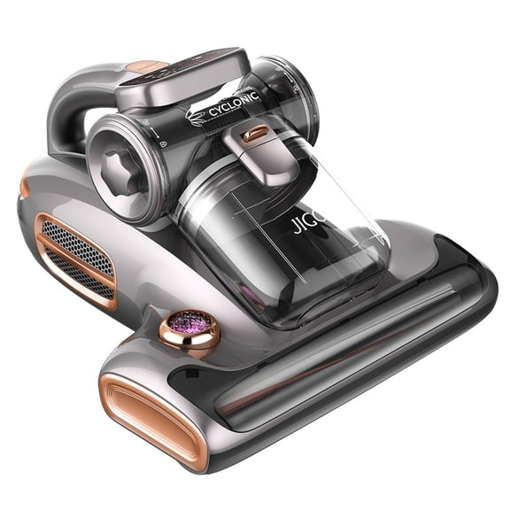JIGOO T600 Bed Mattress Vacuum Cleaner Grey US Plug Dual Cup 99.99% Dust Mite Removal Aroma Diffused System