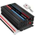 thumbnail image 1 of JIGUUN Pure Sine Wave Inverter 1000 Watt, DC 12V to AC 120V Power Converter with 4 AC Outlets&USB, Remote Control Inverter for Outdoor, Camping, RV, Home Backup Power, 1 of 12
