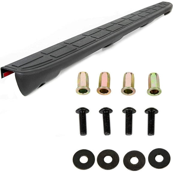 JIJIGUA 1pc Tailgate Spoiler Trunk Wing Rear Upper Side ABS Plastic Silver Molding Protector for GMC,for Chevy Black Textured 15932247 GM1909101