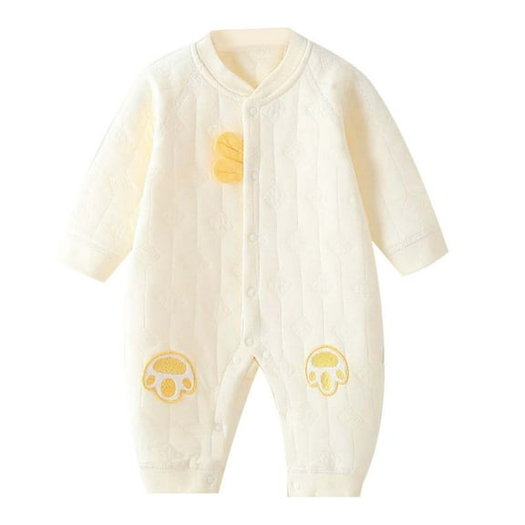 JIKNTTR Baby Jumpsuit Autumn Winter Warm Clothes Cute Girls Long Sleeve Romper Bodysuits Casual Baby Onesies Bodysuits