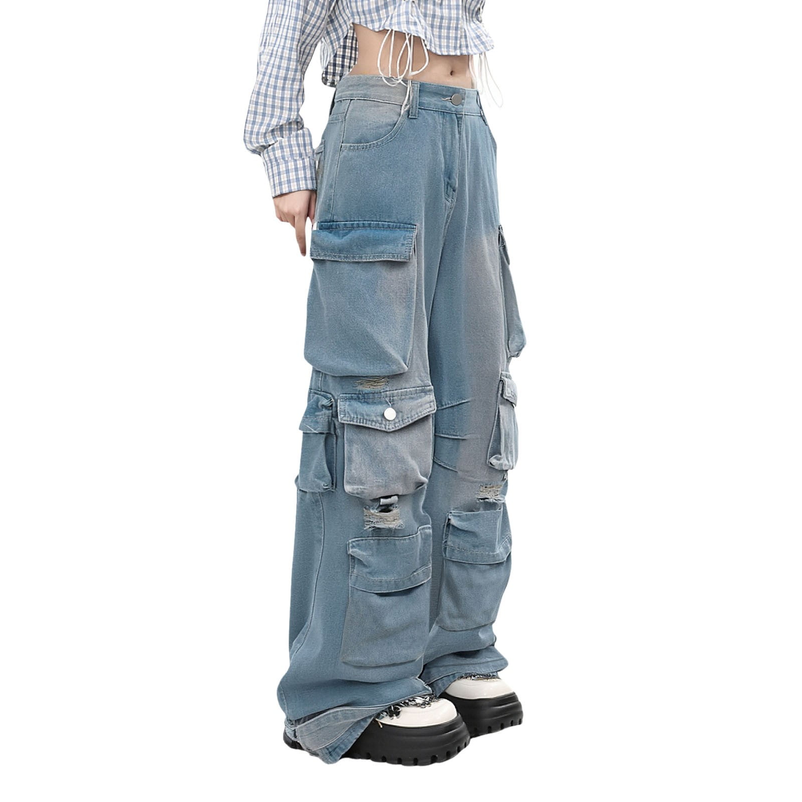 oeight  wear pants 希少！ Linsennia Gothic Cargo Pants with Pockets for Men Women