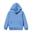 thumbnail image 1 of JIKNTTR Boys Hooded Sweatshirts Boys Girls Hoodies Solid Color Drawstring Long Sleeve Sweatshirt Athletic Top Clothes Graphic Print Sweatshirts, 1 of 7