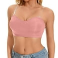 thumbnail image 1 of JIKNTTR Bras for Women Comfort Seamless Bra Strapless Bra With Clear Strap Convertible Bra Push Up Padded Underwire Bralette Seamless Lifting Bras, 1 of 6