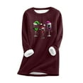 thumbnail image 1 of JIKNTTR Christmas Sweatshirts For Women Winter Warm Long Sleeve Shirt Pullover Top Soft Crewneck Thermal Pullover Undershirts Slim Fit Tops, 1 of 5