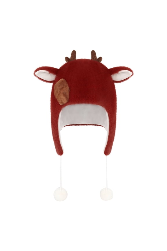 Cski Hat Hristmas Hat With Cute Deer Elk Antlers Winter Warm Ear Cap For Holiday Christmas Gift Snow Ski Hat Soft Comfortable Santa Hats