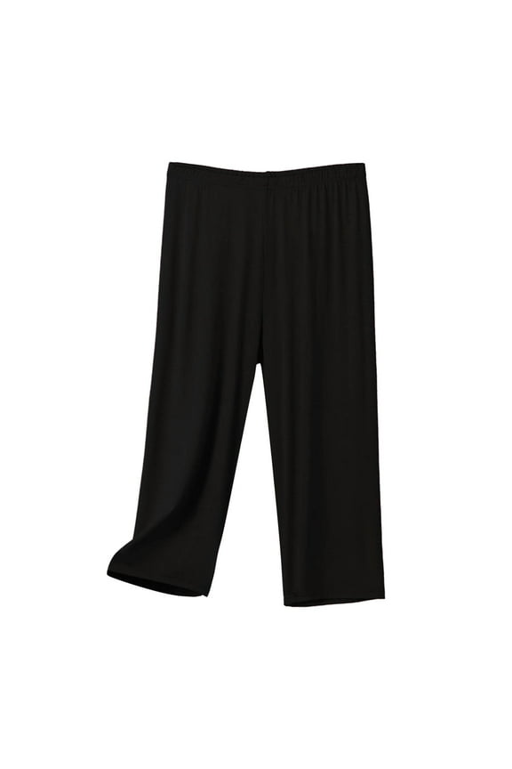 Fashion Pants For Women Summer Cropped Pants Thin Style Home Plus Size High Waist Pajamas Comfy Loose Fit Trousers