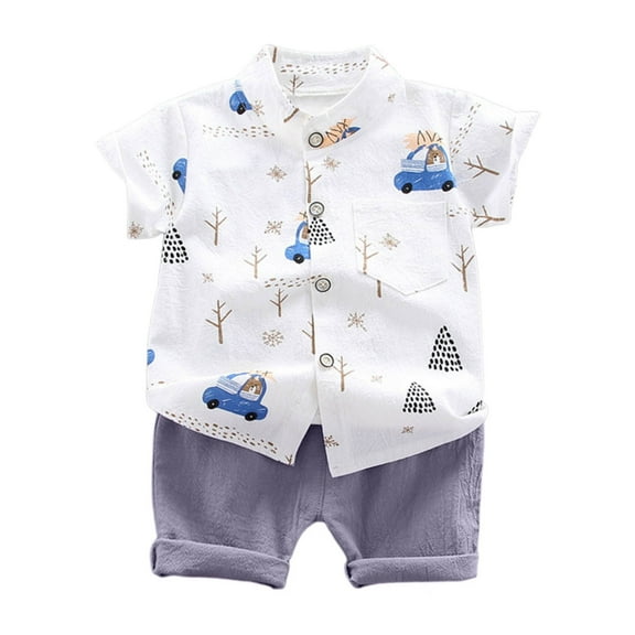 JIKNTTR Fashion Toddler Boy Clothes 1 To 4 Years Baby Boy Clothes Cute Cartoon Summer T Shirt Tops Shorts Set Soft Comfotable Clothing