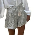 thumbnail image 1 of JIKNTTR Flowy Shorts For Women Trendy Summer Sequin Shorts High Waist Casual Loose A-Line Hot Pants Sparkly Clubwear Night Out Shorts Summer Fashion Comfy Shorts with Pockets, 1 of 7