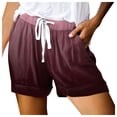 thumbnail image 1 of JIKNTTR High Waisted Shorts Women Drawstring Shorts Elastic Waist Casual Lightweight With Pockets Womens Workout Gym Shorts, 1 of 4