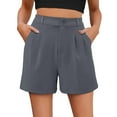 thumbnail image 1 of JIKNTTR High Waisted Shorts Women Dressy Shorts Casual High Waist Wide Leg Shorts Side Pockets Women's Hiking Cargo Shorts, 1 of 9