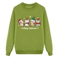 thumbnail image 1 of JIKNTTR Kids Girls Christmas Sweatshirt Cute Cat Santa Graphic Shirts Kids Crewneck Long Sleeve Pullover Top Casual Girls Hoodies, 1 of 3