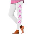 thumbnail image 1 of JIKNTTR Leggings With Pockets For Women Breast Cancer Prevention Month Printed High Waist Tights Butt Lifting Leggings Yoga Leggings Slim Comfortable, 1 of 4
