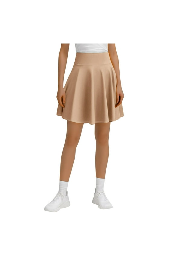 A Line Midi Skirts For Women Basic Versatile Pleated Mini Skirt Short Athletic Tennis Skirt Fashionable Flared Skater Skirts Versatile Skirt