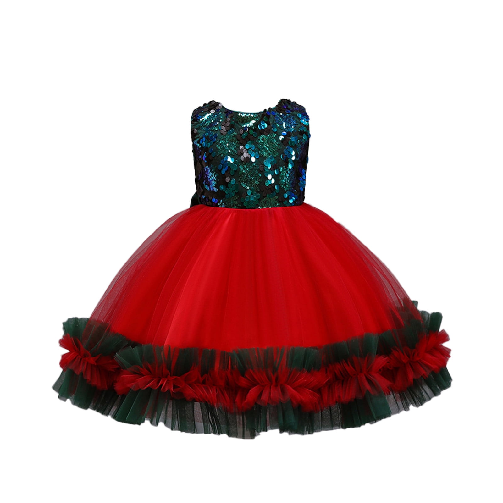 JIKNTTR Little/Big Girls Sequin Dress Kids Princess Wedding Pageant ...