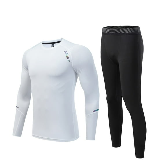 JIKNTTR Long Johns Thermal Underwear For Men Skiing Winter Warm Fleece Lined Base Layer Set Top Bottom Thermal Underwear Thickening Pant Set Base Layer Set Top Bottom Set