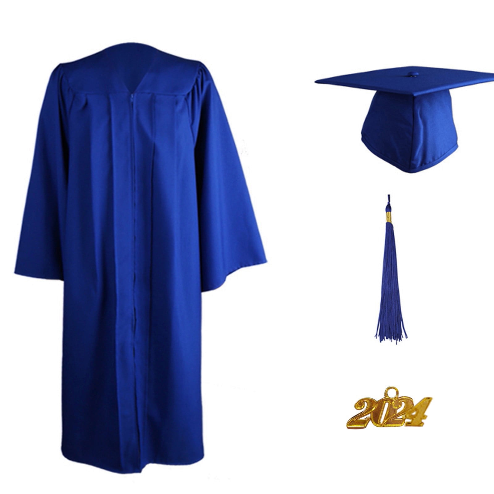 GraduationForYou Matte Graduation Gown Cap Tassel With 2018 2020 Year Charm Black - View #6