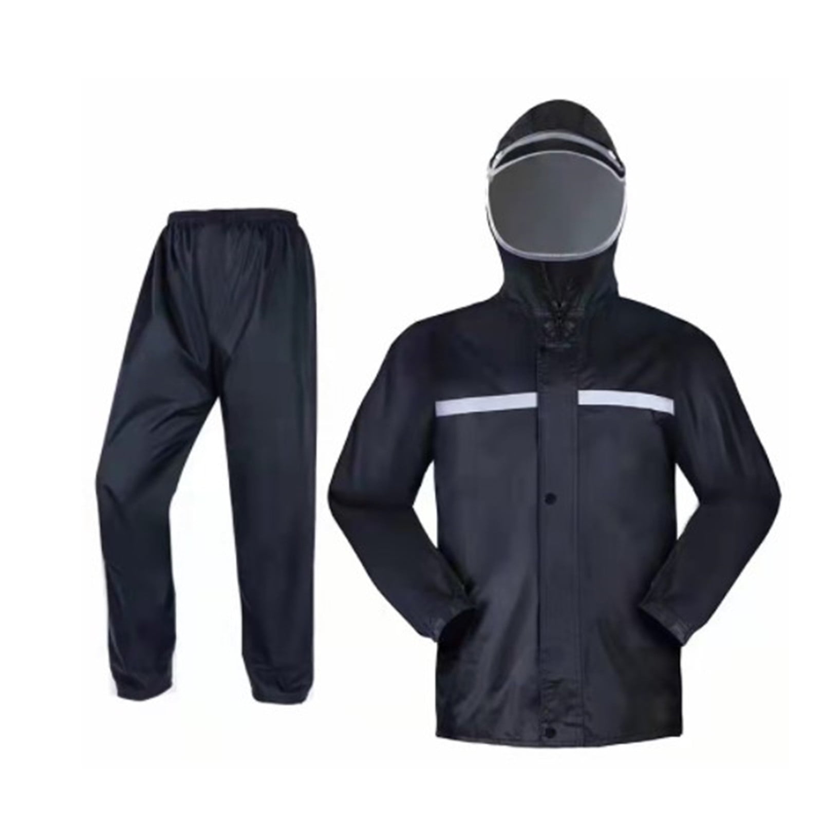 JIKNTTR Men s 2 Piece Outfit Casual Suit Rain Suit Jacket Trouser Suit Raincoat Outdoor Breathable Anti Storm Summer Fashion Casual Shirts and Short Set Walmart