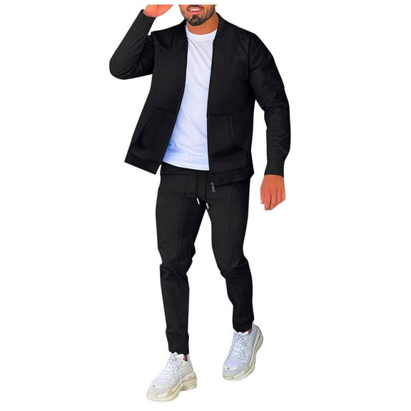 JIKNTTR Men's 2 Piece Outfits Track And Field Jacket Athletic Wear Exercise Check Jacket Jogging Set Casual Beach Shorts Suit