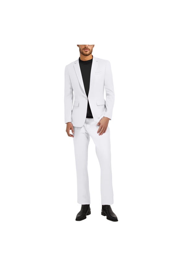 Men's 2 Piece Slim Fit Suit Set Business Casual Suit Sets Solid Color Man Wedding Party Jacket Blazer & Pants Set Holiday Beach Set Outfits