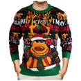 thumbnail image 1 of JIKNTTR Men's Christmas Sweaters Funny Christmas Sweaters For Men Autumn Winter Thermal Knitwear Pullover Sweater Fall Winter Sweaters, 1 of 9