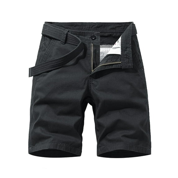 JIKNTTR Men's Classic Cargo Stretch Shorts Casual Loose Classic Solid Color Sports Short Pants Relaxed Fit Stretch Cargo Pant