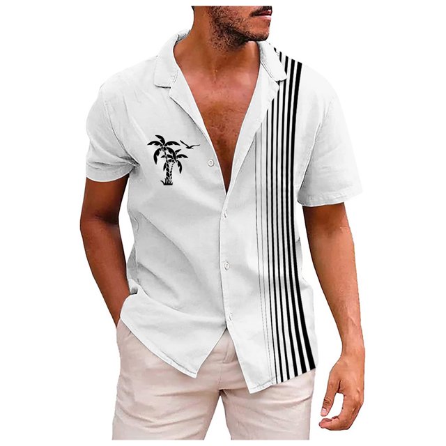 JIKNTTR Men's Flannel Plaid Shirts Fall Tops Short Sleeve Shirt Summer