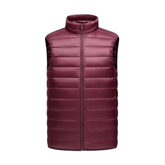 JIKNTTR Men's Lightweight Puffer Vest Jacket Winter Outdoor Casual Stand Collar Vest Padded Jacket Coat Vest Pullover Thermal Shirts