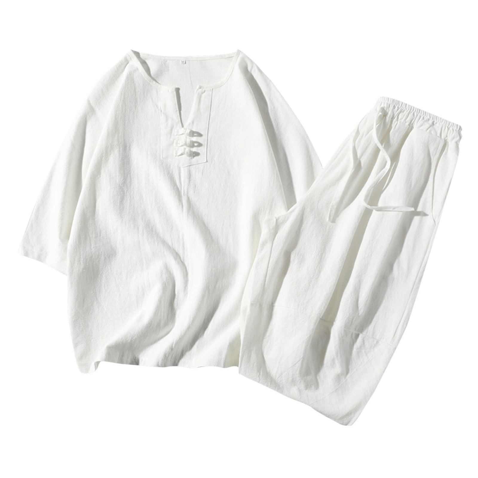 Men's Linen Fabric Summer Business Suits With Shorts Pants Set - Mens Linen Suit main image 0