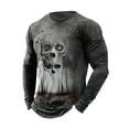 thumbnail image 1 of JIKNTTR Men's Long Sleeve Shirt Printed Mens Tops Casual Comfortable T Shirts Workout Shirts for Men Soft T-Shirt, 1 of 2