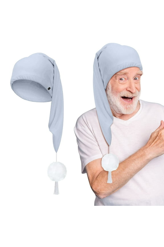 Men's Night Sleeping Cap Pajama Cap Adjustable Sleeping Cap With Pom Ball And Tassel Men Women Daily Use Christmas