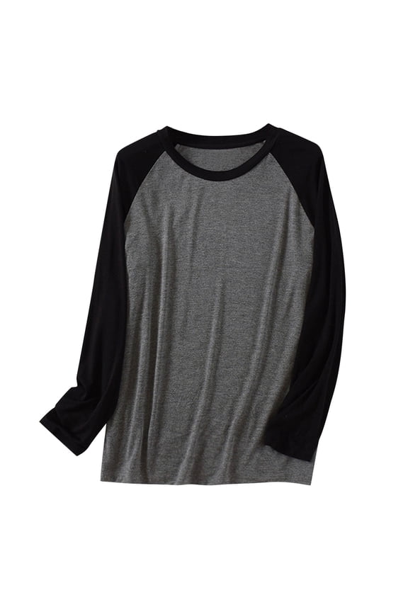 Men's Pajama Top Long Sleeve T-Shirt Thin Homewear Tops Plus Size Loose Sleepwear Soft Comfy Tee Shirts Lightweight Sleep Tops