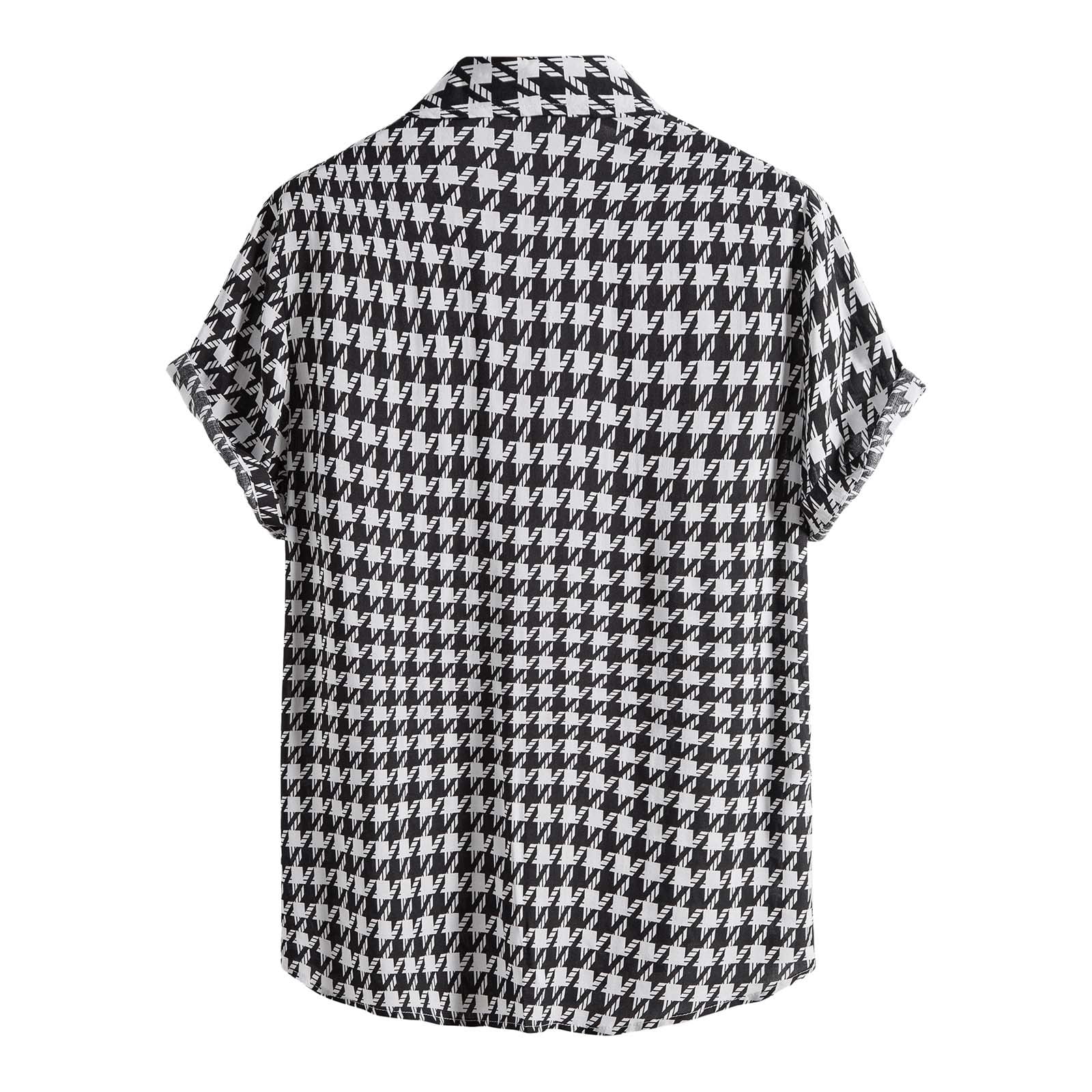 JIKNTTR Men #39 s Plaid Shirts Summer Short Sleeve Shirt Turndown Collar JIKNTTR Men #39 s Plaid Shirts Summer Short Sleeve Shirt Turndown Collar