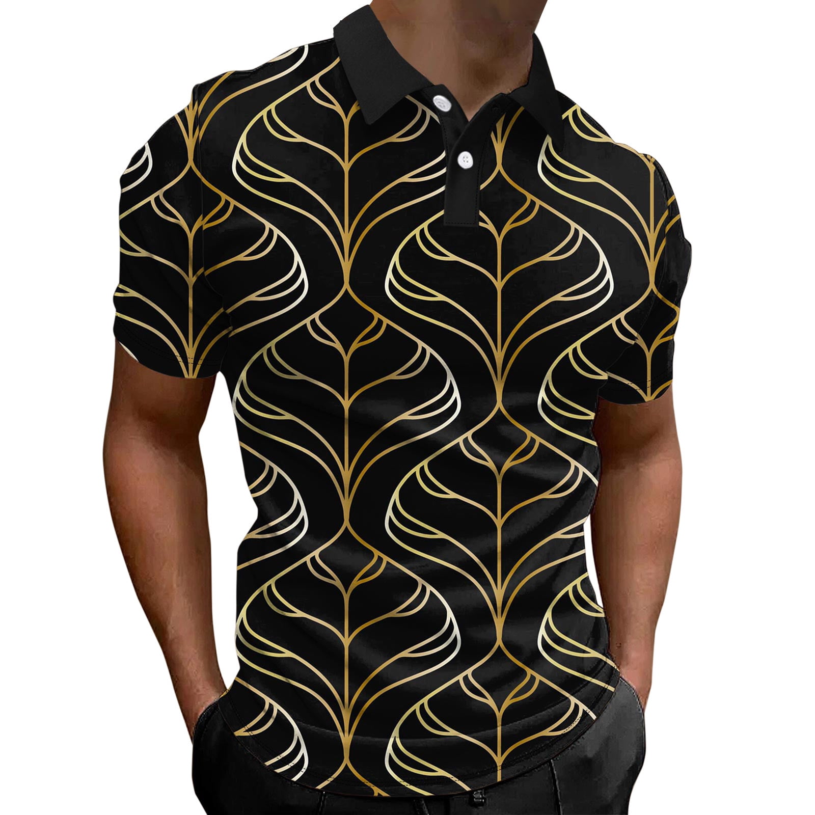 JIKNTTR Men's RegularFit Polo Shirt Casual Slim Fit Fashion Spring