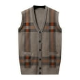 thumbnail image 1 of JIKNTTR Men's Sleeveless Sweater Vest V-Neck Fashion Casual Cable Knit Button Down Cardigan Vest Winter Sweaters Vest, 1 of 9