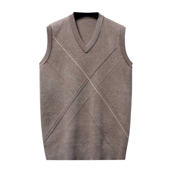 JIKNTTR Men's Sweater Vest V Neck Slim Fit Casual Sleeveless Knitted Pullover Sweater Fashion Knitwear Winter Sweaters Vest