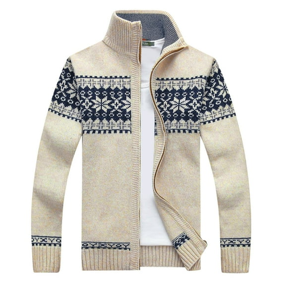 JIKNTTR Men's Sweaters Jacket Christmas Sweater For Mens Cardigan Fashion Casual Christmas Printed Sweater Coat Knitted Sweaters Streetwear